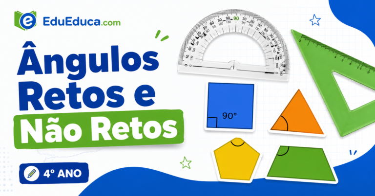 Atividade de ângulos retos e não retos para estudantes do 4º ano