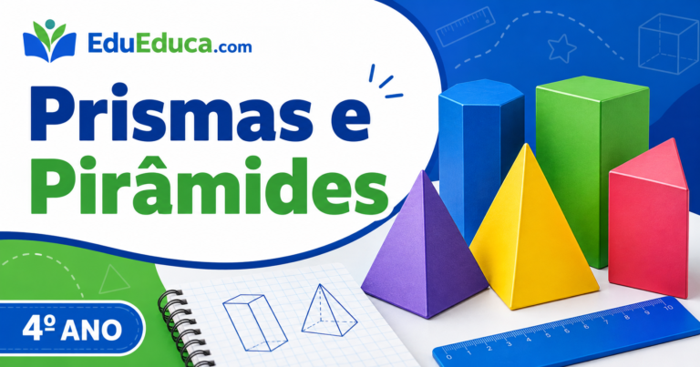 Atividade de prismas e pirâmides para estudantes do 4º ano