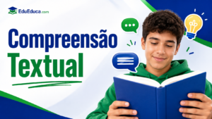 Imagem de destaque do artigo sobre compreensão textual com identidade visual do EduEduca