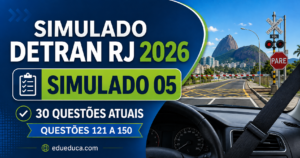 Simulado DETRAN RJ 2026 #5: 30 questões atualizadas com gabarito - questões para prova teórica da CNH no Rio de Janeiro