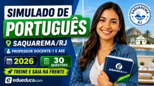 Simulado de Português IBAM Saquarema 2026 para Professor Docente-1 e AEE com 30 questões