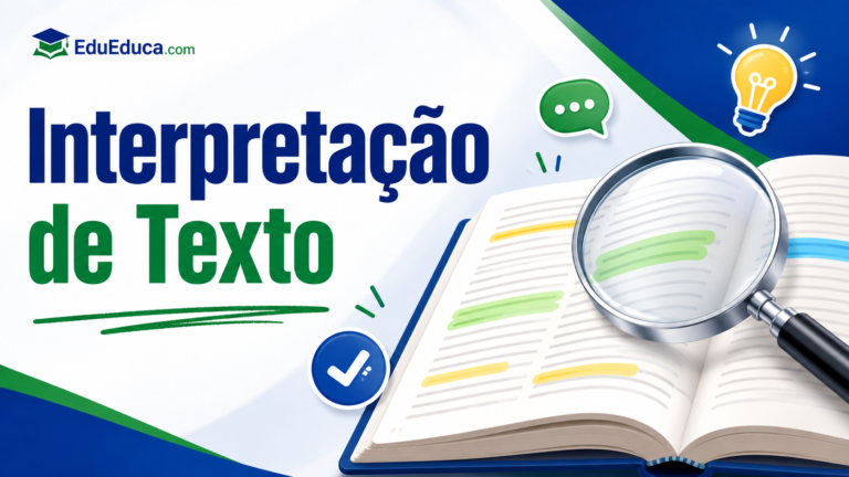 Imagem de destaque do artigo sobre interpretação de texto com identidade visual do EduEduca