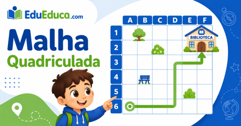 Atividade de localização na malha quadriculada para estudantes do 4º ano