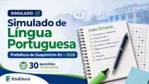 Simulado de Língua Portuguesa Guapimirim 2026 com 30 questões
