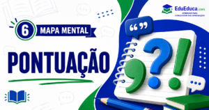Mapa mental de pontuação para estudar Língua Portuguesa
