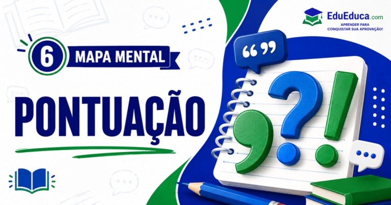 Mapa mental de pontuação para estudar Língua Portuguesa