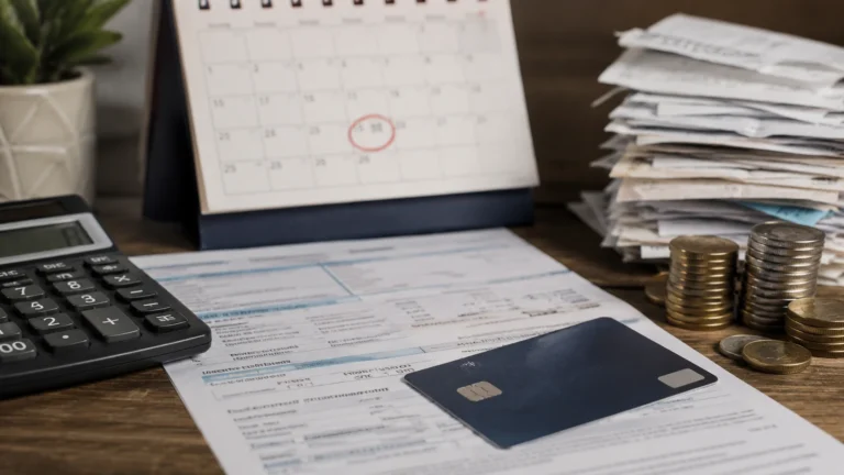 Pagamento mínimo do cartão explicado com fatura e calculadora