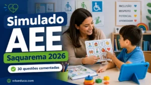 Simulado AEE IBAM Saquarema 2026 com 30 questões de Educação Especial